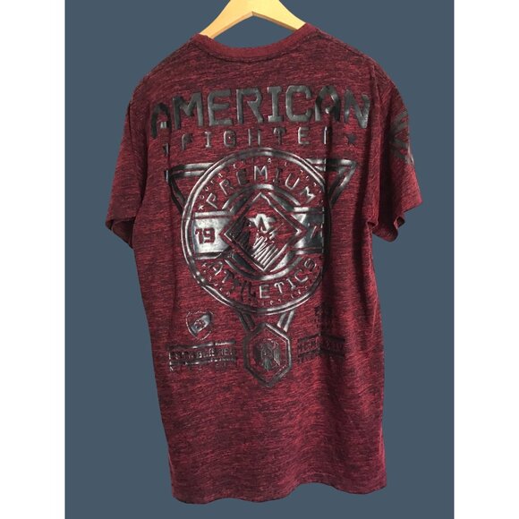 AMERICAN FIGHTER- MENS SHORT SLEEVE FRONT/BACK GRAPHIC T-SHIRT SIZE X-LARGE - Picture 2 of 6